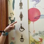 Royal toilet signs