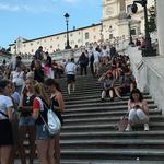 Sitting on the Spanish Steps