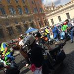 Riding club members leaving Vatican after the blessing